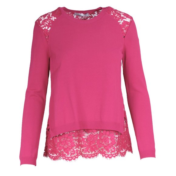 Valentino Knit Sweater with Lace Detail - Picture 1 of 12